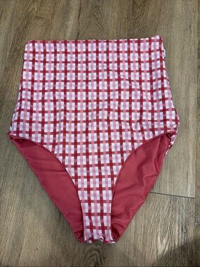 Baiia High-Waist Red Gingham Women’s Swim Bottom size 8